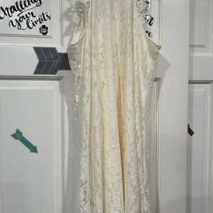 Maurices Cream Lace Midi Dress
